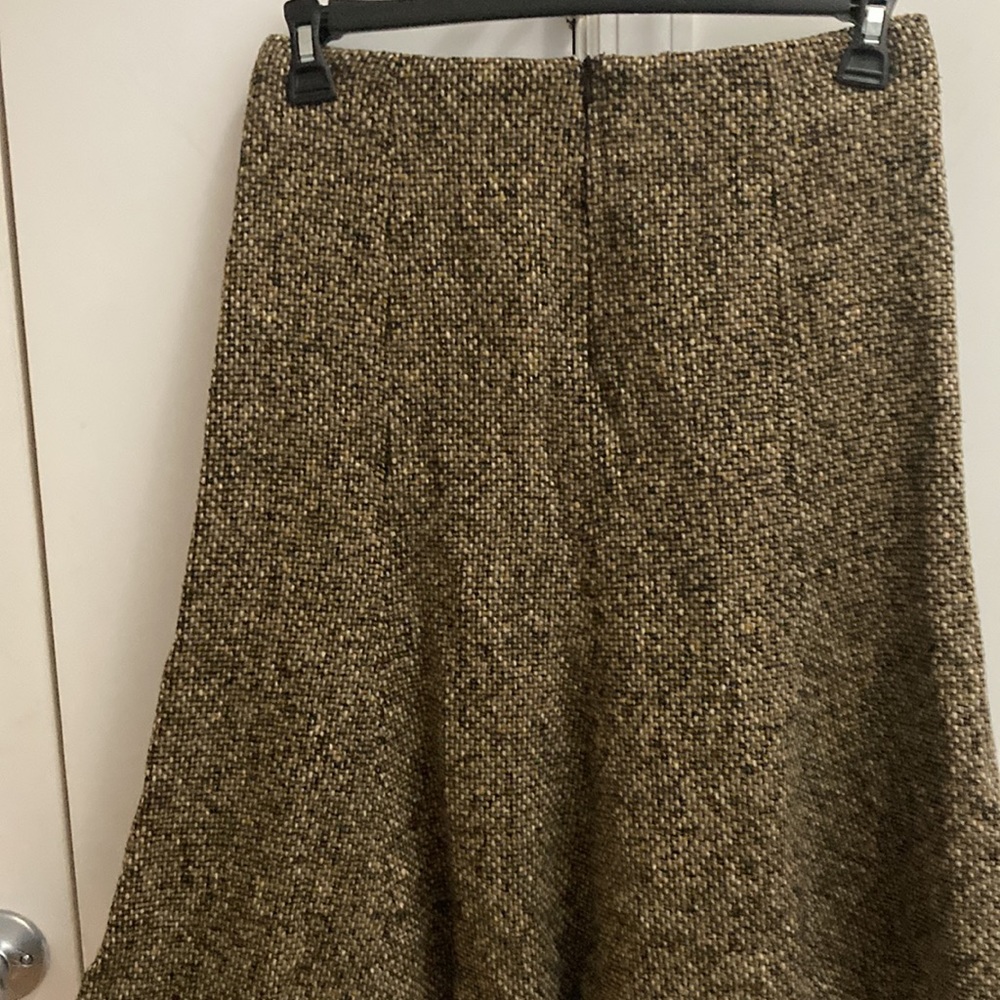 KITON NAPOLI size 8 brown, tan and black skirt